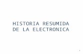 1 HISTORIA RESUMIDA DE LA ELECTRONICA. 2 1.1.- Evolución histórica de la tecnología electrónica.