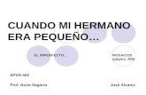 CUANDO MI HERMANO ERA PEQUEÑO… EL IMPERFECTO…MOSAICOS (página. 269) SPAN 502 Prof. Nuria Sagarra José Álvarez.