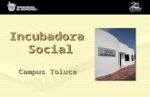 Incubadora Social Campus Toluca. Avances y logros Inició operaciones el 19 de abril de 2007Inició operaciones el 19 de abril de 2007 Reunión con delegados.