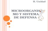 M ICROORGANISMO Y SISTEMA DE DEFENSA II. Unidad. Entender la clasificación de las bacterias y las características usadas para colocarlas en reinos y dominios.