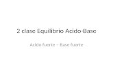 2 clase Equilibrio Acido-Base Acido fuerte – Base fuerte.