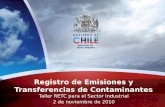 Registro de Emisiones y Transferencias de Contaminantes Taller RETC para el Sector Industrial 2 de noviembre de 2010.