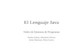 El Lenguaje Java Taller de Sistemas de Programas Sandra Zabala, Marilenis Olivera Ivette Martínez, Pedro García.
