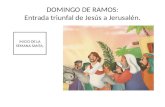 DOMINGO DE RAMOS: Entrada triunfal de Jesús a Jerusalén. INICIO DE LA SEMANA SANTA.