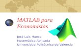 MATLAB para Economistas José Luis Hueso Matemática Aplicada Universidad Politécnica de Valencia.