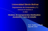 Universidad Simón Bolívar Departamento de Computación y T.I Sistemas de operación III CI-4822 Modelos de Componentes Distribuidos: Javabeans: Caso de estudio.