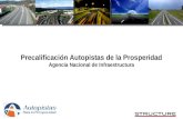 Precalificación Autopistas de la Prosperidad Agencia Nacional de Infraestructura.