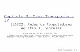 Capa Transporte 3-1 Capítulo 3: Capa Transporte - IV ELO322: Redes de Computadores Agustín J. González Este material está basado en:  Material de apoyo.