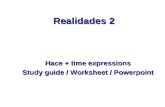 Realidades 2 Hace + time expressions Study guide / Worksheet / Powerpoint.