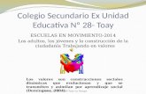 Colegio Secundario Ex Unidad Educativa Nº 28- Toay ESCUELAS EN MOVIMIENTO-2014 Los adultos, los jóvenes y la construcción de la ciudadanía Trabajando.