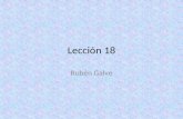 Lección 18 Rubén Galve. Tarea Repasar Lecciones 14-18 Mañana: Assignment 8.