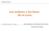 CIENCIAS NATURALES - 3º Básico Los eclipses y las fases de la Luna Inicio de clases Los eclipses y las fases de la Luna.