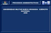 UNIVERSIDAD MILITAR NUEVA GRANADA- EJÉRCITO NACIONAL 2009 PROCESOS ADMINISTRATIVOS 1.
