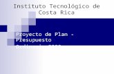 Instituto Tecnológico de Costa Rica Proyecto de Plan - Presupuesto Ordinario 2008.