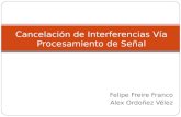 Felipe Freire Franco Alex Ordoñez Vélez Cancelación de Interferencias Vía Procesamiento de Señal.
