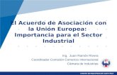 CAMARA DE INDUSTRIAS DE COSTA RICA Ing. Juan Ramón Rivera Coordinador Comisión Comercio Internacional Cámara de Industrias El Acuerdo de Asociación con.