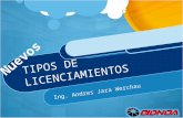 TIPOS DE LICENCIAMIENTOS Ing. Andres Jara Werchau.