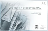 Orientación académica BAC Oferta educativa Colegio Pureza de María Bilbao.