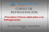 CURSO DE REFRIGERACION Principios Físicos Aplicados a la Refrigeración Prof. CARLOS MARQUEZ Y PABLO BIANCHI 2013.