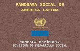 Panorama social de América Latina PANORAMA SOCIAL DE AMÉRICA LATINA ERNESTO ESPÍNDOLA DIVISIÓN DE DESARROLLO SOCIAL.