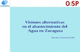 Visiones alternativas en el abastecimiento del Agua en Zaragoza Miércoles, 19 de mayo de 2004.