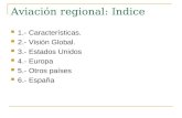 Aviación regional: Indice 1.- Características. 2.- Visión Global. 3.- Estados Unidos 4.- Europa 5.- Otros países 6.- España.