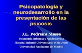 Psicopatología y neurodesarrollo en la presentación de las psicosis J.L. Pedreira Massa Psiquiatría Infancia y Adolescencia Hospital Infantil Universitario.