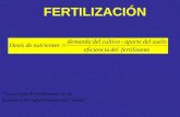 FERTILIZACIÓN *La entrega de fertilizantes es de acuerdo a los requerimientos del cultivo*