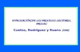 EVALUACIÓN DE LOS PROCESOS LECTORES, PROLEC Cuetos, Rodr í guez y Ruano (1998)