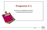 Programa 5´s - Proceso de Mejoramiento de Ambientes Escolares Programa 5´s Proceso de Mejoramiento de Ambientes Escolares.