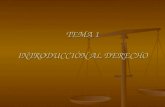 TEMA 1 INTRODUCCIÓN AL DERECHO. 1. Introducción al Derecho.