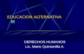 EDUCACION ALTERNATIVA DERECHOS HUMANOS Lic. Mario Quintanilla A.