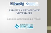 ESTÁTICA Y MECÁNICA DE MATERIALES EJERCICIOS CUERPO RÍGIDO (VIGAS)