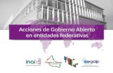 Acciones de Gobierno Abierto en entidades federativas.