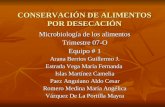 CONSERVACIÓN DE ALIMENTOS POR DESECACIÓN Microbiología de los alimentos Trimestre 07-O Equipo # 1 Arana Berrios Guillermo J. Estrada Vega María Fernanda.