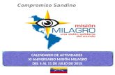 CALENDARIO DE ACTIVIDADES XI ANIVERSARIO MISIÓN MILAGRO DEL 5 AL 11 DE JULIO DE 2015 Compromiso Sandino.