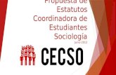 Propuesta de Estatutos Coordinadora de Estudiantes Sociología Junio 2012.