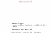 GRUPO SELIGRAT · Servicios WEB · AgenciaEtv GRUPO SELIGRAT Contestación a Feedback recibido el 23 de Junio Documento para revisión.
