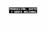 PRODUCCIÓN, GASTO Y RENTA NACIONAL PRODUCCIÓN, GASTO Y RENTA NACIONAL.