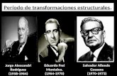 Período de transformaciones estructurales. Jorge Alessandri Rodríguez(1958-1964) Eduardo Frei Montalva.(1964-1970) Salvador Allende Gossens(1970-1973)