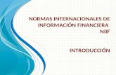 NORMAS INTERNACIONALES DE INFORMACIÓN FINANCIERA NIIF INTRODUCCIÓN.