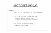 MOTORES DE C.C. ESTUDIO:  MOTOR DE C.C. PRINCIPIOS DE FUNCIONAMIENTO.  ETAPAS DE POTENCIA PARA EL CONTROL.  RECTIFICACION CONTROLADA.  CIRCUITOS TROCEADORES.