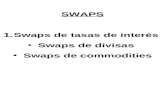 SWAPS 1.Swaps de tasas de interés Swaps de divisas Swaps de commodities.