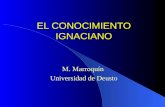 EL CONOCIMIENTO IGNACIANO M. Marroquín Universidad de Deusto.