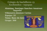 Alumnas: Santiago Sanchez Amairani Yaquelin Villanueva Jiménez Carina Equipo: 25 Tema: Base de datos Grupo: 308.