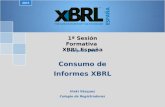 1ª Sesión Formativa XBRL España Consumo de Informes XBRL 2015 1 de Junio 2015 Iñaki Vázquez Colegio de Registradores.