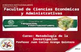 2012 Curso: Metodología de la Investigación Profesor Juan Carlos Arango Quintero Facultad de Ciencias Económicas y Administrativas.