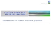 AUDITOR AMBIENTAL LÍDER ISO 14001:2004 Introducción a los Sistemas de Gestión Ambiental.