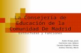 La Consejería de Educación de la Comunidad De Madrid Estructuras y Funciones Antón Arroyo, Jesús Contreras Laso, Rebeca Corrales Expósito, Fátima Estévez.