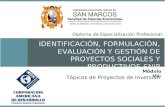 Módulo VII: Diploma de Especialización Profesional: IDENTIFICACIÓN, FORMULACIÓN, EVALUACIÓN Y GESTIÓN DE PROYECTOS SOCIALES Y PRODUCTIVOS-SNIP Tópicos.